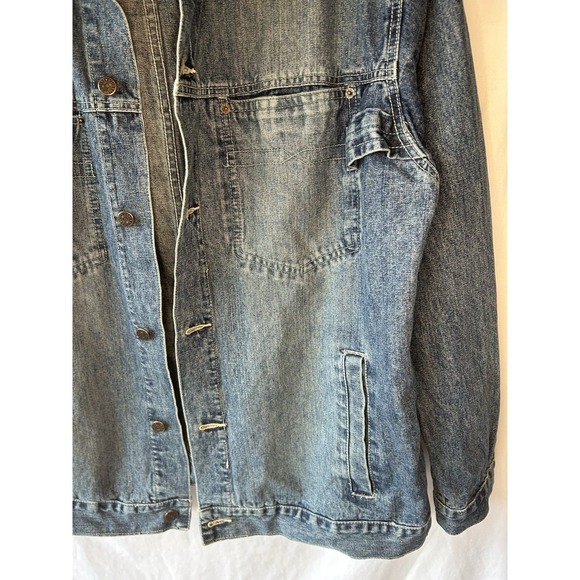 Steve And Barry's Jean Jacket Light Wash Made Of Ramie And Cotton Men's XL - Picture 2 of 5